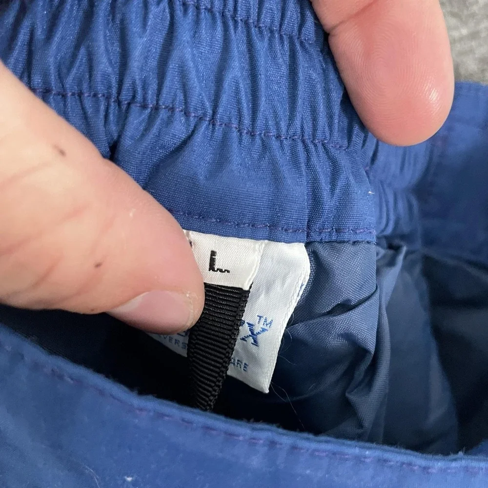 VTG‎ The North Face Gore-Tex Ski Snow Pants Mens Large Blue Waterproof Shell Zip